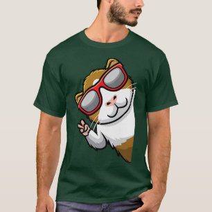 Guinea Pig From Side Peace Sign With Sunglass Men T-Shirt