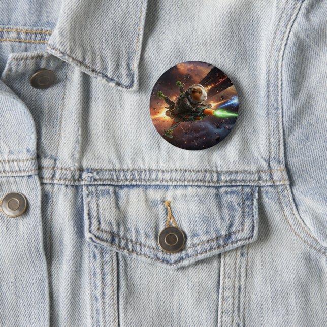 Guinea Pig funny wars  2 Inch Round Button (In Situ)