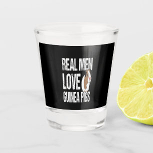 Guinea Pig Gift Real Men Love Guinea Pigs Shot Glass