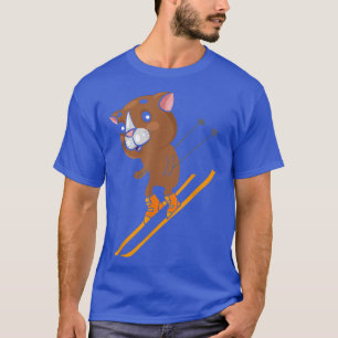 Guinea Pig going Skiing, Ski Winter Sport Vacay Sn T-Shirt