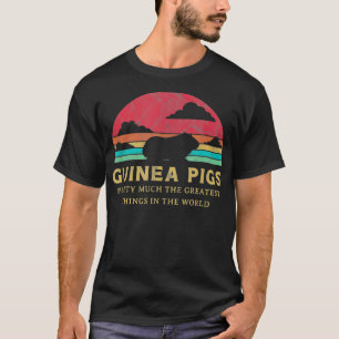 Guinea Pig Greatest Thing Retro Sunset Pet Rodent  T-Shirt