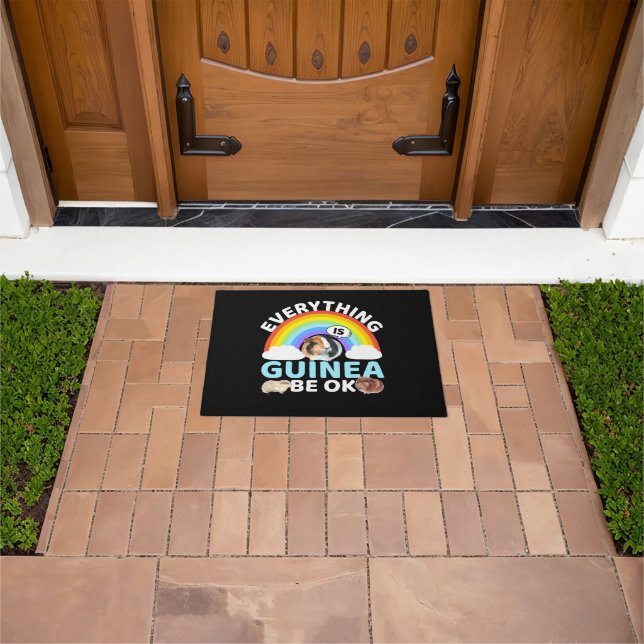 Guinea Pig - Guinea Be OK, Encouragement Doormat (Outdoor)