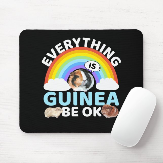 Guinea Pig - Guinea Be OK, Encouragement Mouse Pad (With Mouse)