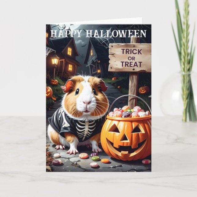 Guinea Pig Halloween Card (Front)