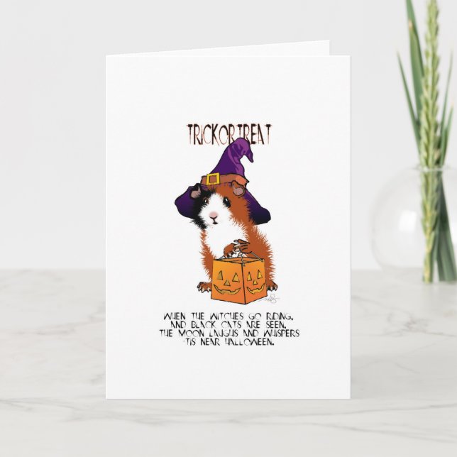 Guinea Pig Halloween Card (Front)