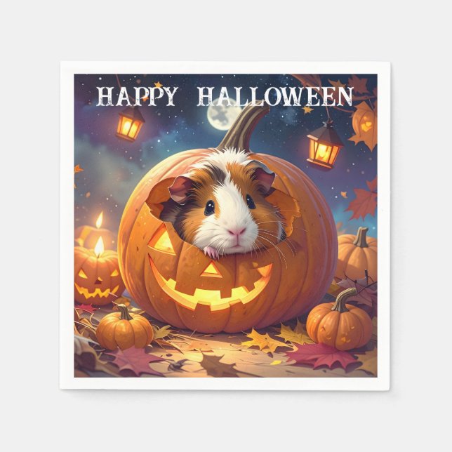 Guinea Pig Halloween Napkin (Front)