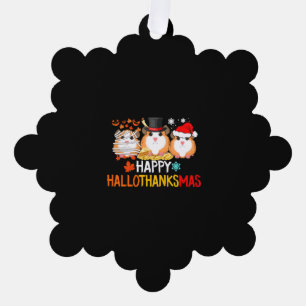 Guinea Pig Halloween Thanksgiving Christmas Ornament Card