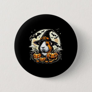Guinea Pig Halloween Witch Art 2 Inch Round Button