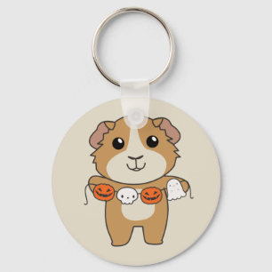Guinea Pig Happy Halloween Pumpkin Costume Keychai Keychain