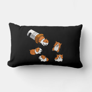 Guinea Pig Happy Pills Guinea Pig Guinea Pig Gift Lumbar Pillow