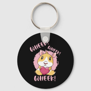 Guinea Pig Heart Keychain
