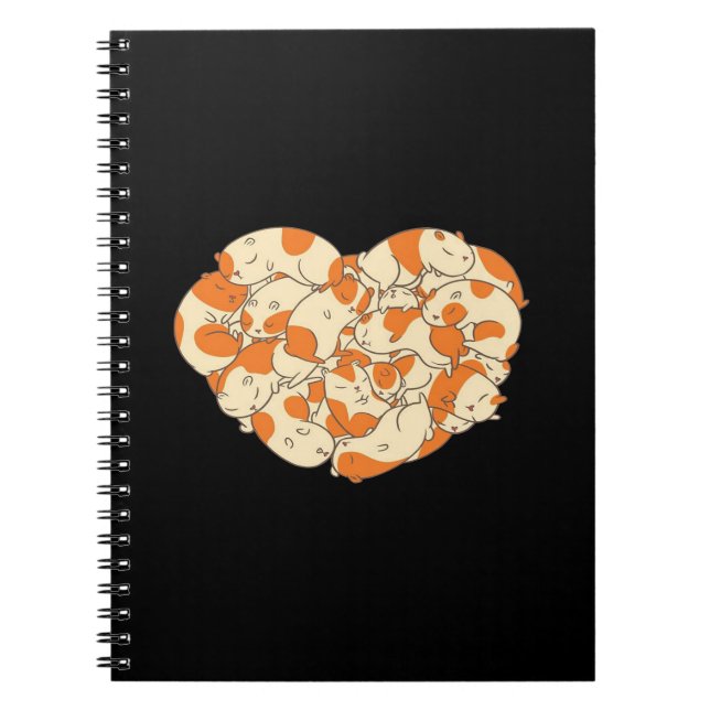 Guinea Pig Heart Love | Cute Baby Guinea Pig Notebook (Front)