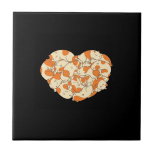 Guinea Pig Heart Love   Cute Baby Guinea Pig Tile