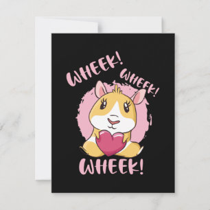 Guinea Pig Heart Thank You Card