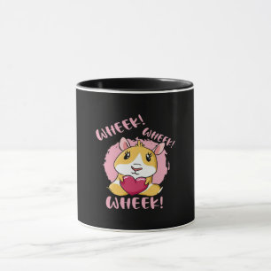 Guinea Pig Heart Wheek   Cute Baby Pet Lover Mug