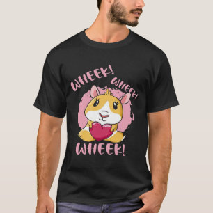 Guinea Pig Heart Wheek Cute Baby Pet Lover T-Shirt