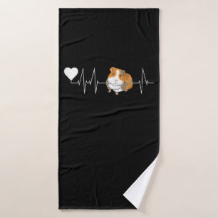 Guinea Pig Heartbeat Cute Cavy Gift Bath Towel