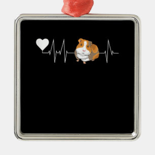 Guinea Pig Heartbeat Cute Cavy Gift Metal Ornament