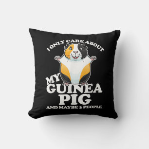 Guinea Pig I Care About My Guinea Pig Throw Pillow