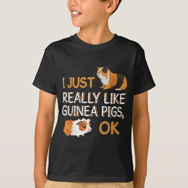 Guinea Pig I Just Really Like Guinea Pigs Ok T-Shirt (Front)
