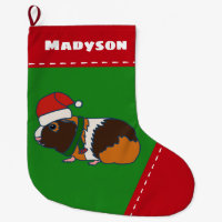 Guinea Pig in Santa Hat Personalized