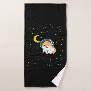 Guinea Pig In Space Cute Astronomy Guinea Pig Bath Towel