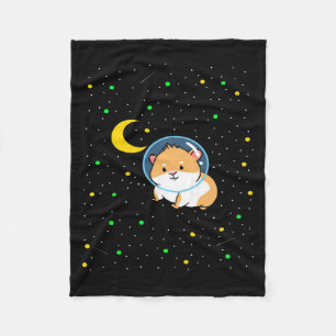 Guinea Pig In Space   Cute Astronomy Guinea Pig Fleece Blanket