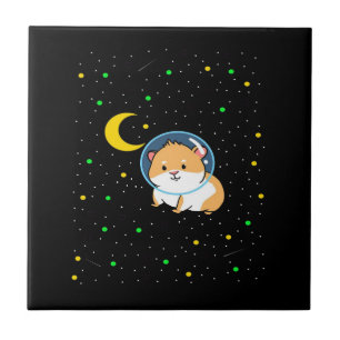 Guinea Pig In Space   Cute Astronomy Guinea Pig Tile