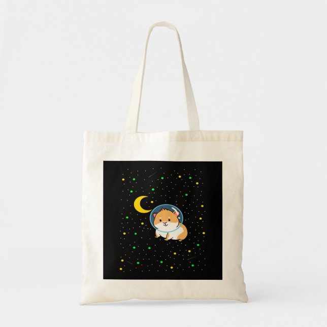 Guinea Pig In Space | Cute Astronomy Guinea Pig Tote Bag (Front)