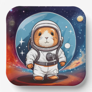 Guinea Pig in Space Paper Plate