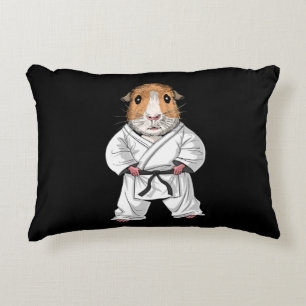 Guinea Pig Karate Accent Pillow