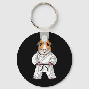 Guinea Pig Karate Ninja Jiu-jitsu Taekwondo Martia Keychain