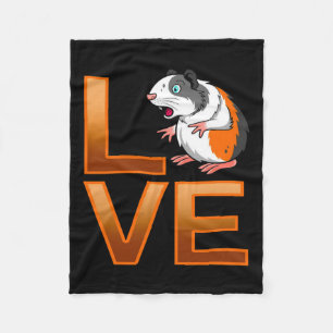 Guinea Pig Love   Cute Guinea Pig   Cool Pet Lover Fleece Blanket