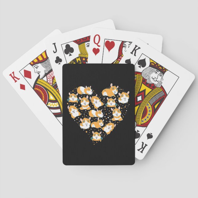 Guinea Pig Love Playing Cards (Back)
