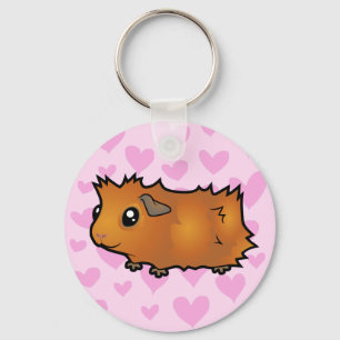 Guinea Pig Love (scruffy) Keychain