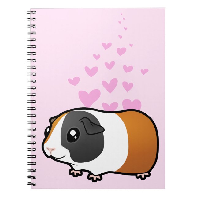 Guinea Pig Love (smooth hair) Notebook (Front)