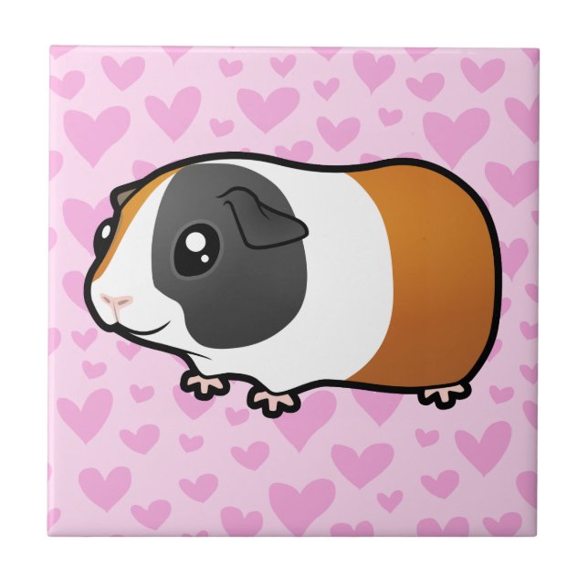 Guinea Pig Love (smooth hair) Tile (Front)