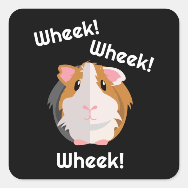 Guinea Pig Love Square Sticker (Front)