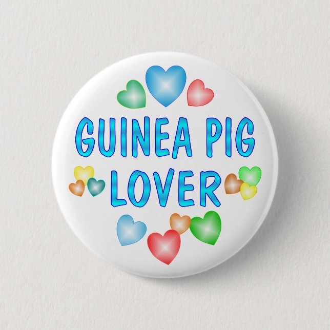 GUINEA PIG LOVER 2 INCH ROUND BUTTON (Front)