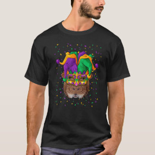 Guinea Pig Mardi Gras Animal Face Carnival Jester T-Shirt