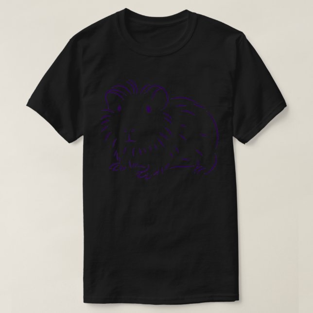 Guinea Pig Minimal Drawing  T-Shirt (Design Front)