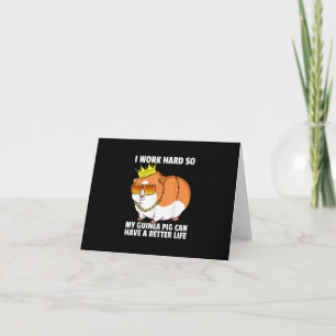 Guinea Pig Mom Dad Piggies Costume Owner Cute Card