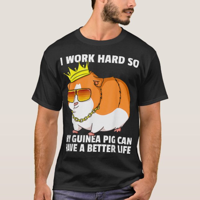 Guinea Pig  Mom Dad Piggies Costume Owner Cute Tee (Front)