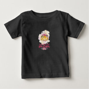 Guinea Pig Mom Floral Mors Day And Christmas Gift Baby T-Shirt