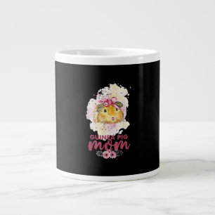 Guinea Pig Mom Floral Mors Day And Christmas Gift Large Coffee Mug