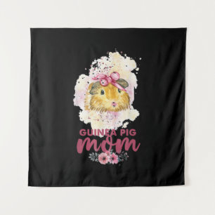 Guinea Pig Mom Floral Mors Day And Christmas Gift Tapestry
