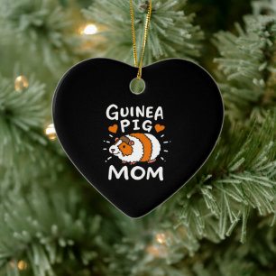 Guinea Pig Mom   Funny Mother Day   Cute Pet Ceramic Ornament