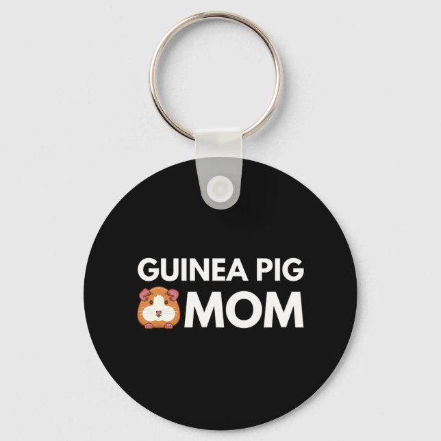 Guinea Pig Mom Keychain (Front)