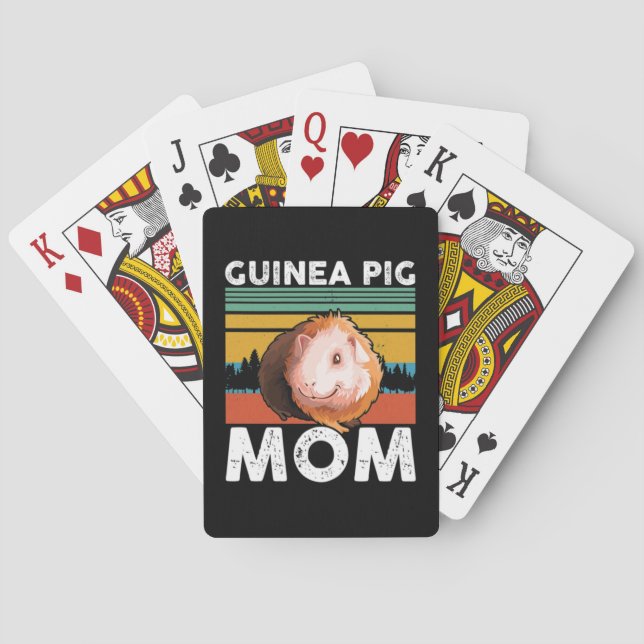 Guinea Pig Mom Playing Cards (Back)
