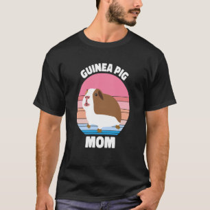 Guinea Pig Mom Retro Sunset Cute Guinea Pigs Women T-Shirt